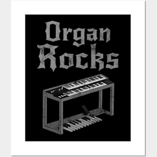 Organ Rocks, Rock Organist Musician Goth Posters and Art